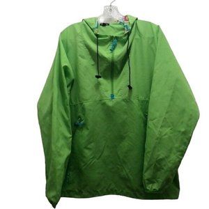 Anna Lane women green hoodie quarter zip windbreaker with embroidery D size L